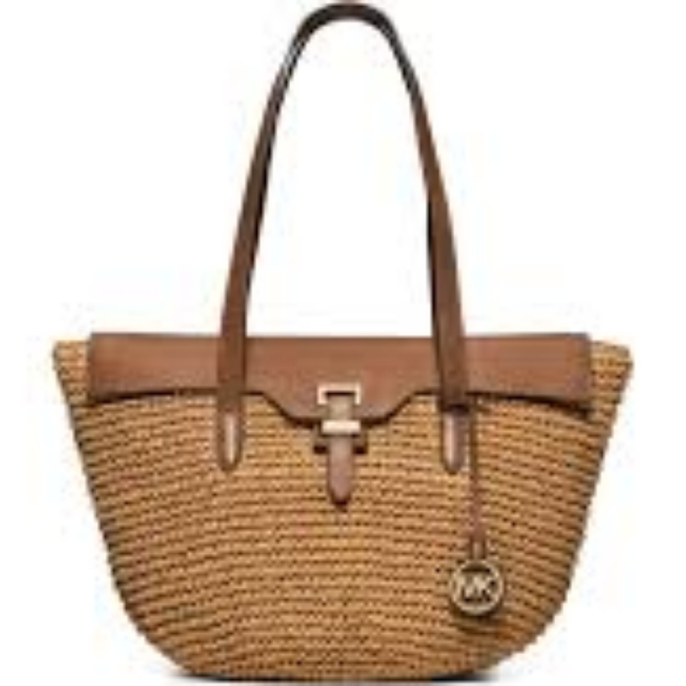 Michael Kors "Naomi" large straw tote